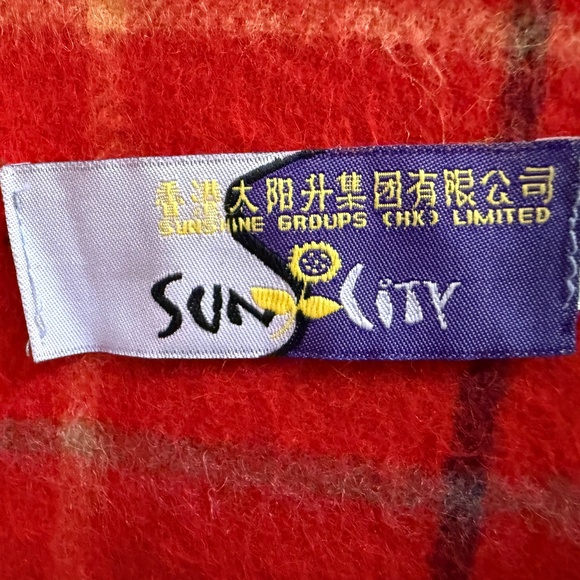 Red Tartan Plaid Wool Scarf – Classic Winter Pattern with Fringe - 12" x 54" - Picture 5 of 10